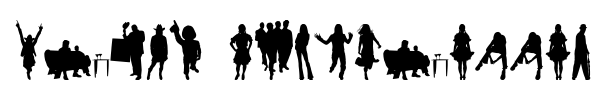 Human Silhouettes Free Six font preview